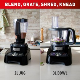 Tefal 8in1 Double Force Pro Food Processor & Blender, 3L Bowl, 2L Jug,