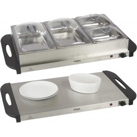 Cooks Professional 4-Section Buffet Warmer | 7.2 Litre Capacity with H