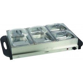 Cooks Professional 4-Section Buffet Warmer | 7.2 Litre Capacity with H