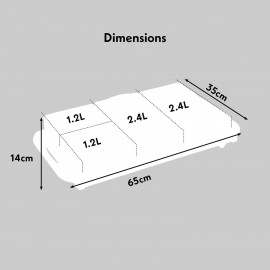 Cooks Professional 4-Section Buffet Warmer | 7.2 Litre Capacity with H