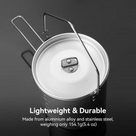 Fire-Maple 0.9L Camping Pot | Lightweight Camp Cookware with Detachabl