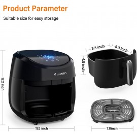 Air Fryer 8 Preset Menus 4.5 QT Digital Airfryer Easy to Use with Adju
