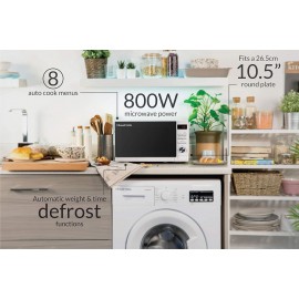 Russell Hobbs RHM2079A 20 L 800 W White Digital Solo Microwave with 5