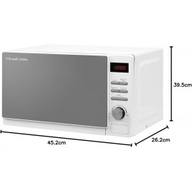 Russell Hobbs RHM2079A 20 L 800 W White Digital Solo Microwave with 5