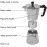Stovetop Espresso Maker, Italian Moka Pot - Aluminium Coffee Percolato
