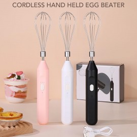 Electric Egg Beater Handheld USB Charging Milk Frother Portable Cordle