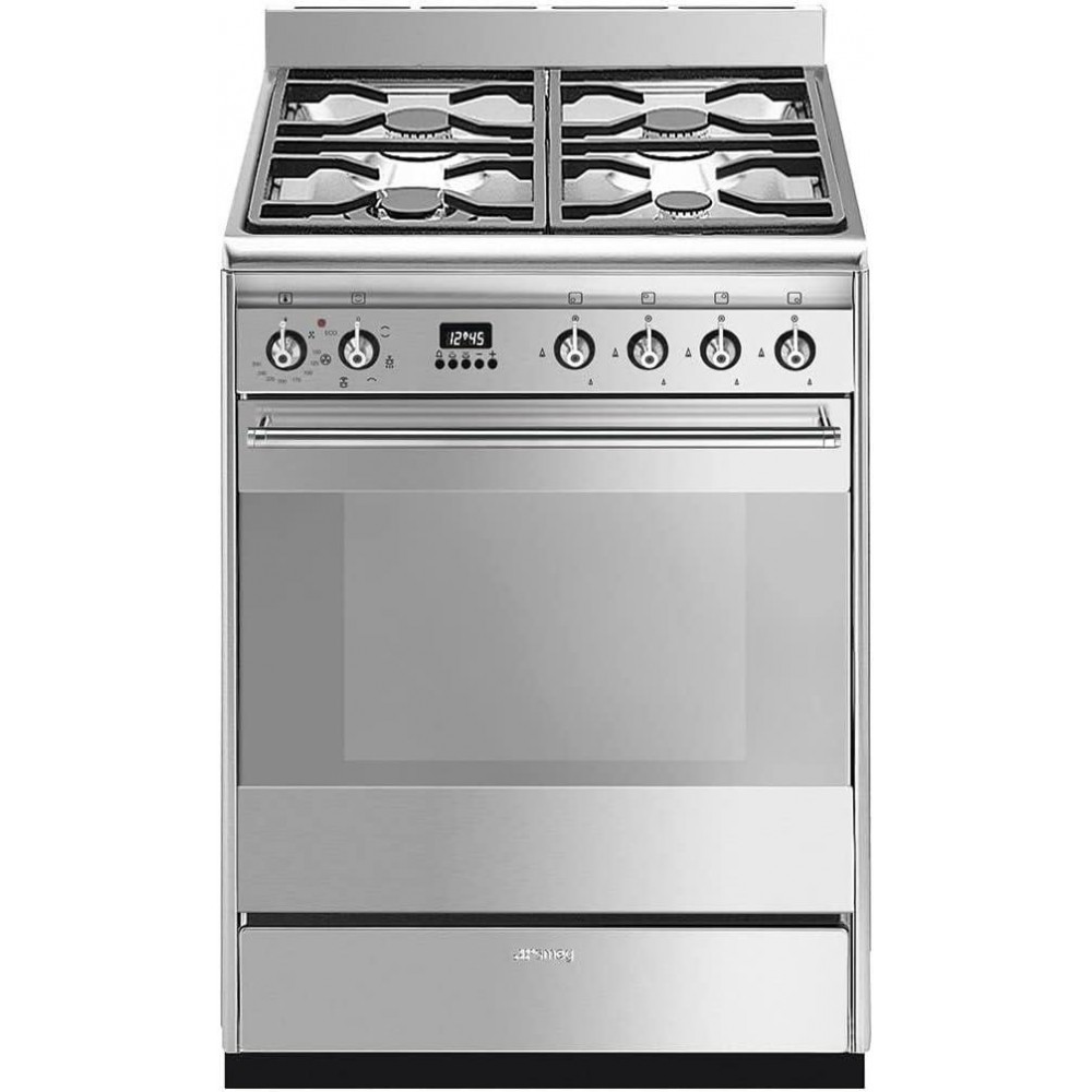 Smeg Concert 60cm Dual Fuel Cooker - Stainless Steel