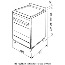 Smeg Concert 60cm Dual Fuel Cooker - Stainless Steel