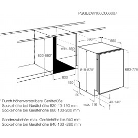 AEG F66602VI0P 13-Place Built-in Dishwasher 6 Programmes Class A