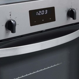 SIA 60cm Stainless Steel Digital Single Electric Fan Oven And 4 Burner