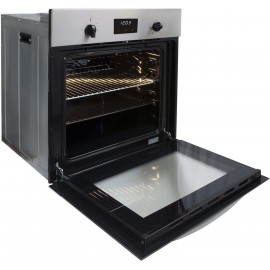 SIA 60cm Stainless Steel Digital Single Electric Fan Oven And 4 Burner