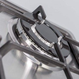 SIA 60cm Stainless Steel Digital Single Electric Fan Oven And 4 Burner