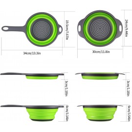 2 Pcs Collapsible Colander with Handle, Colanders & Food Strainers, Si
