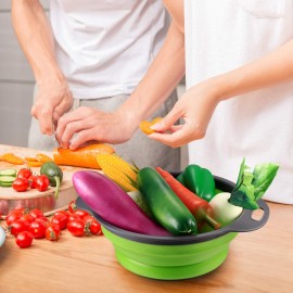 2 Pcs Collapsible Colander with Handle, Colanders & Food Strainers, Si