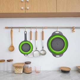 2 Pcs Collapsible Colander with Handle, Colanders & Food Strainers, Si