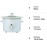 STATUS Austin Round Slow Cooker | 1.5L Slow Cooker Small | 120W White