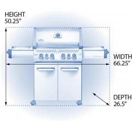 Napoleon P500RSIBPSS-3 Prestige 500 RSIB Propane Gas Grill, sq. in + I