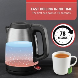 T-fal Element Stainless Steel Electric Kettle 1.7 Liter, Fast boiling