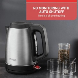 T-fal Element Stainless Steel Electric Kettle 1.7 Liter, Fast boiling