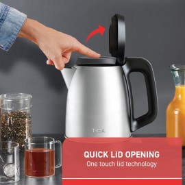 T-fal Element Stainless Steel Electric Kettle 1.7 Liter, Fast boiling