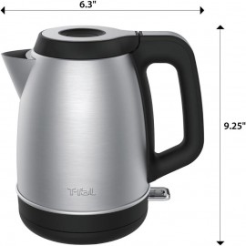 T-fal Element Stainless Steel Electric Kettle 1.7 Liter, Fast boiling