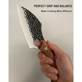 AIRENA Handmade Forged Kitchen Knives, Chefs Knife Set, High Carbon St