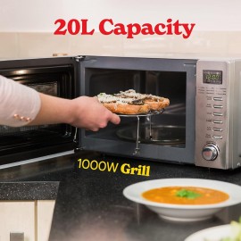 Russell Hobbs RHM2031 20 L 800 W Stainless Steel Digital Grill Microwa