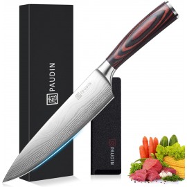 PAUDIN Chef Knife, Kitchen Knife 8 inch Professional, Ultra Sharp Chef