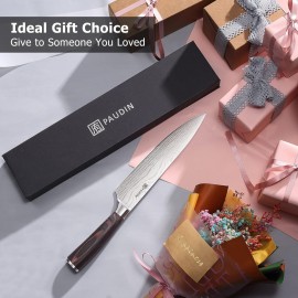 PAUDIN Chef Knife, Kitchen Knife 8 inch Professional, Ultra Sharp Chef