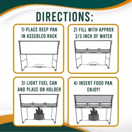 Chafing Dish Buffet Set, Half Size, Disposable Catering Supplies -6 Pa