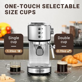 amzchef Espresso Machine 20 Bar, Professional Espresso Maker with Milk