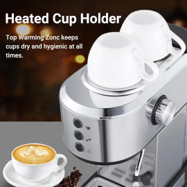 amzchef Espresso Machine 20 Bar, Professional Espresso Maker with Milk