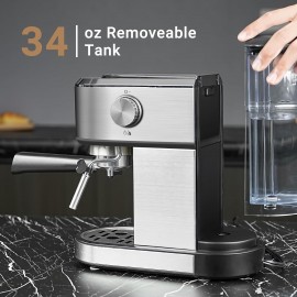 amzchef Espresso Machine 20 Bar, Professional Espresso Maker with Milk