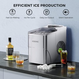 Ice Maker Machine Countertop Ice Machine, Self-Cleaning Ice Maker, 9 C