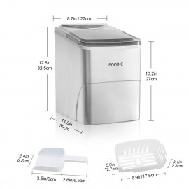 Ice Maker Machine Countertop Ice Machine, Self-Cleaning Ice Maker, 9 C