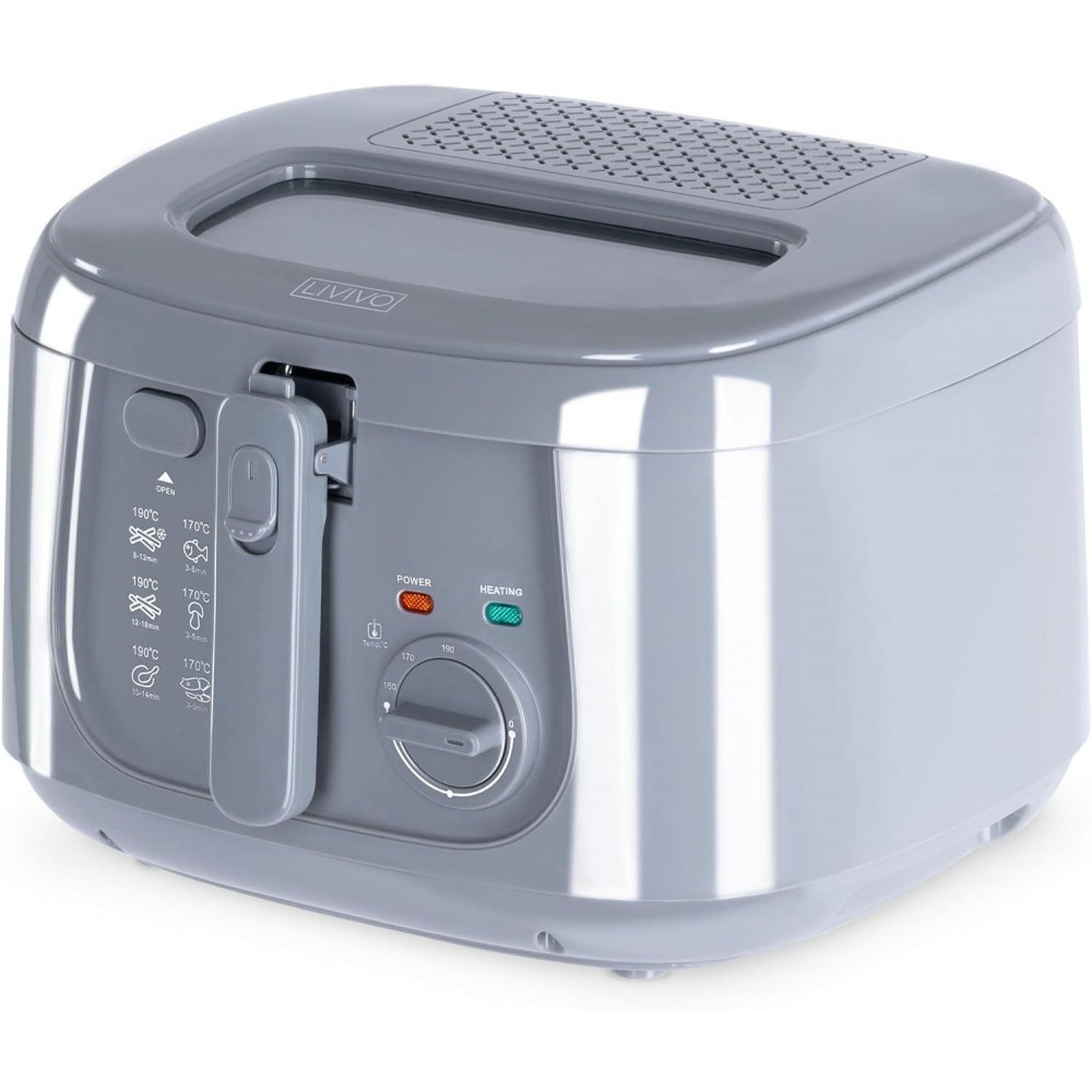 LIVIVO Electric 2.5L Deep Fat Countertop Fryer Non-Stick Coating, Inte