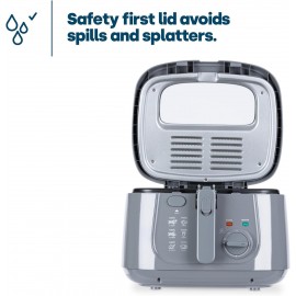 LIVIVO Electric 2.5L Deep Fat Countertop Fryer Non-Stick Coating, Inte