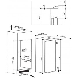 Indesit INF 901 EAA 1 Integrated Under Counter Freezer, 100L, 54cm wid