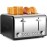 Cusimax Toaster, 4 Slices Toaster, Stainless Steel Toaster with 4 Extr