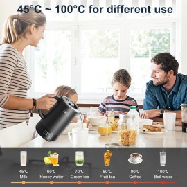Bear 1.7L Electric Kettle with 6 Temperature Settings, 1800-2200W, Mic