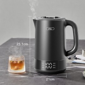 Bear 1.7L Electric Kettle with 6 Temperature Settings, 1800-2200W, Mic