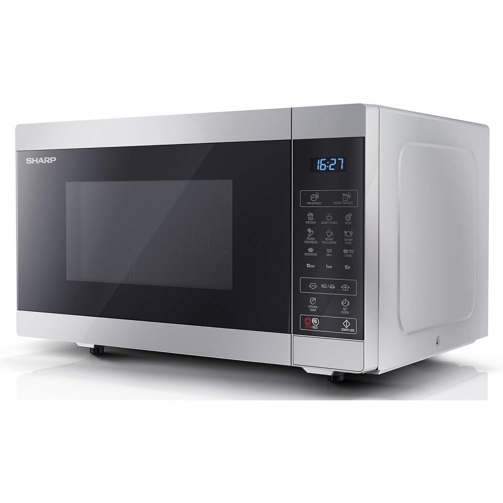 SHARP YC-MG252AU-S 25 Litre 900W Digital Microwave with 1000W Grill, 1