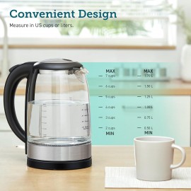COSORI Electric Kettle, Tea Kettle Pot, 1.7L/1500W, Stainless Steel In