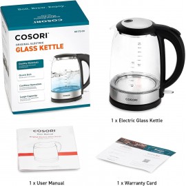 COSORI Electric Kettle, Tea Kettle Pot, 1.7L/1500W, Stainless Steel In