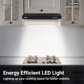 CIARRA CBCB6903 60cm Visor Cooker Hood Undercabinet Hoods Wall Mounted