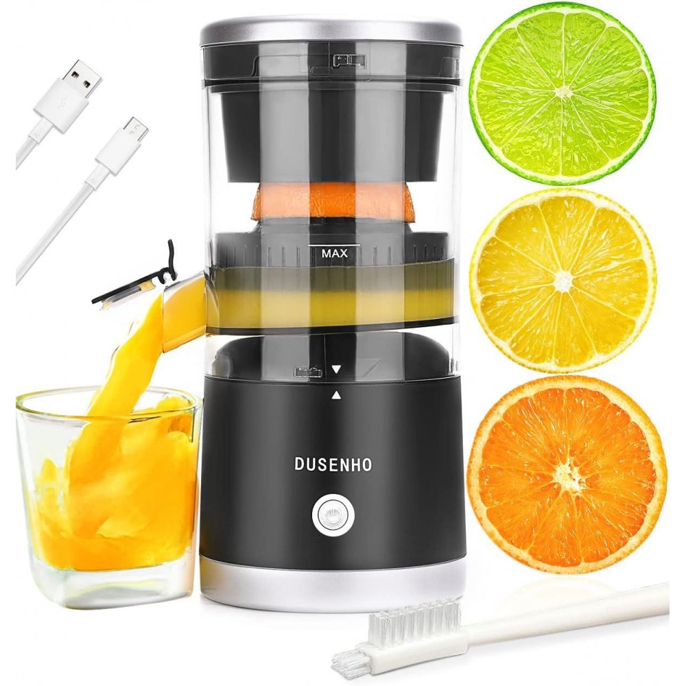 Electric Juicer Rechargeable - Citrus Juicer Machines with USB and Cle