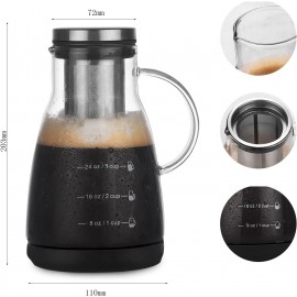 Beowanzk 960ml Iced Coffee Makers Machine, Filter Cold Brew Espresso M