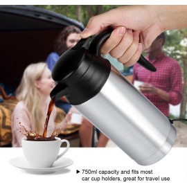 MAGT 12V 750ML Electric Car Kettle Stainless Steel Electric Car Kettle