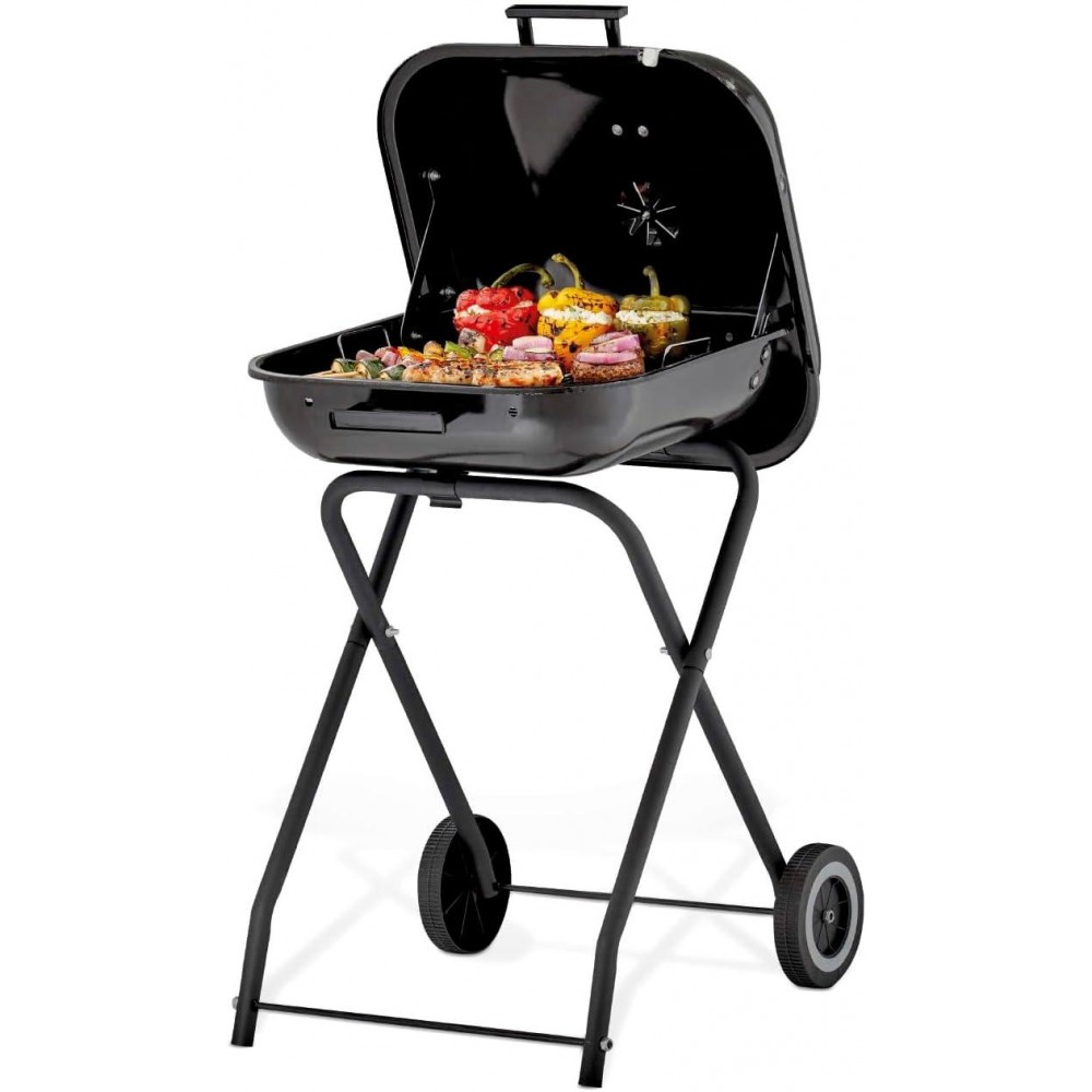 Tower T978571 XL Portable Grill with Collapsible Legs & Wheels, Porcel