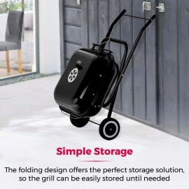 Tower T978571 XL Portable Grill with Collapsible Legs & Wheels, Porcel